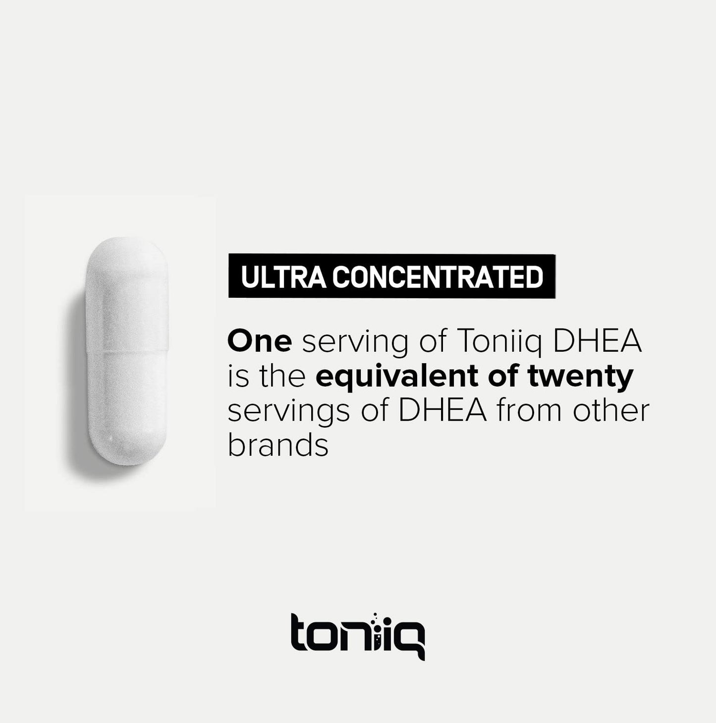 Toniiq DHEA 100mg – Ultra High Purity Micronized DHEA Supplement, 180 Capsules